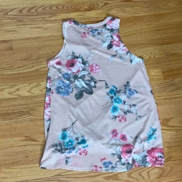 ALWAYS Anna Blush Floral Sleeveless Top - Picture 4 of 7